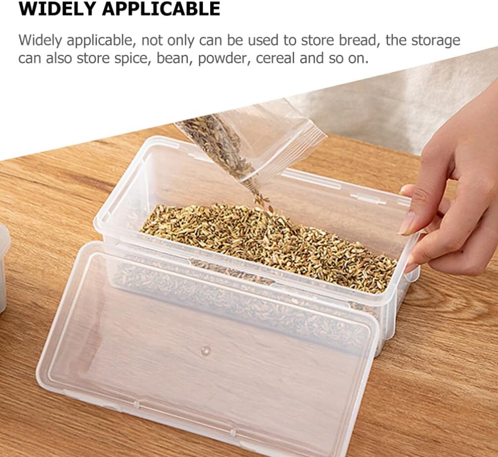 Homoyoyo Caja de almacenamiento de pan, cajas de pan para cocina, contenedores de alimentos, contenedor de almacenamiento de pan, contenedor de