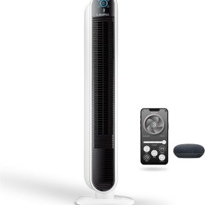 Lasko Ventilador de torre oscilante inteligente alimentado por Aria, conectado por Wi-Fi, controlado por voz, compatible con Alexa y Google Lasko Ventilador de torre oscilante inteligente alimentado por Aria, conectado por Wi-Fi, controlado por voz, compatible con Alexa y Google