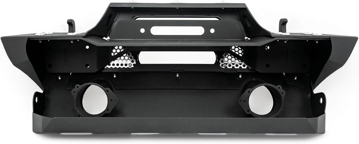 DV8 Offroad  FBJL-02  Parachoques delantero para Wrangler JL 18-22 y Gladiator JT 20-22  Perfil rechoncho  Capaz de cabrestante  Recortes