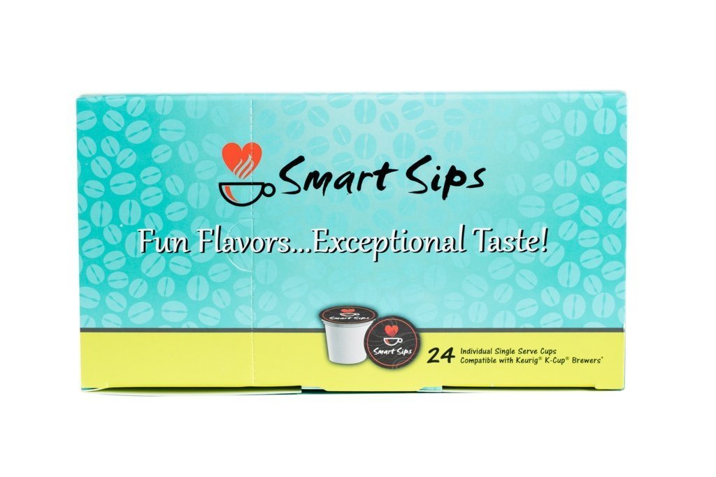 Smart Sips – Café de trufa de avellana y chocolate blanco, tostado medio, café con sabor gourmet para cafeteras Keurig K-Cup, 24 unidades