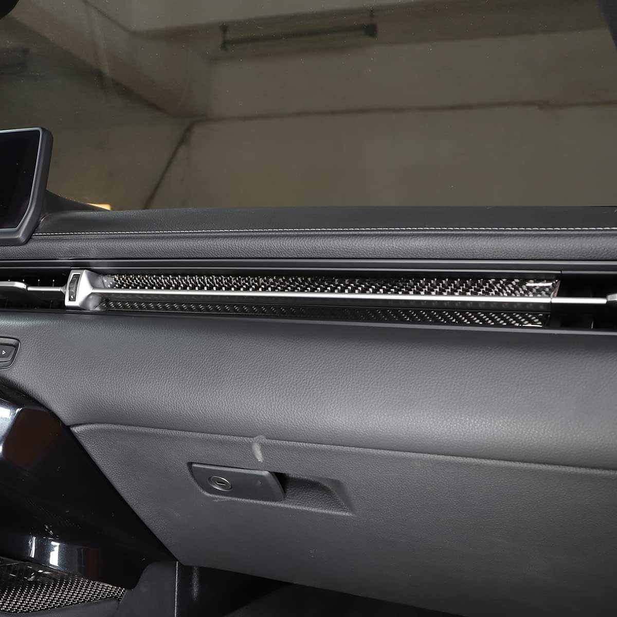 RURZTDAKM Car Co-Pilot – Decoración de consola central, compatible con Toyota Supra 2019, 2020, 2021, 2022, borde de fibra de carbono suave,