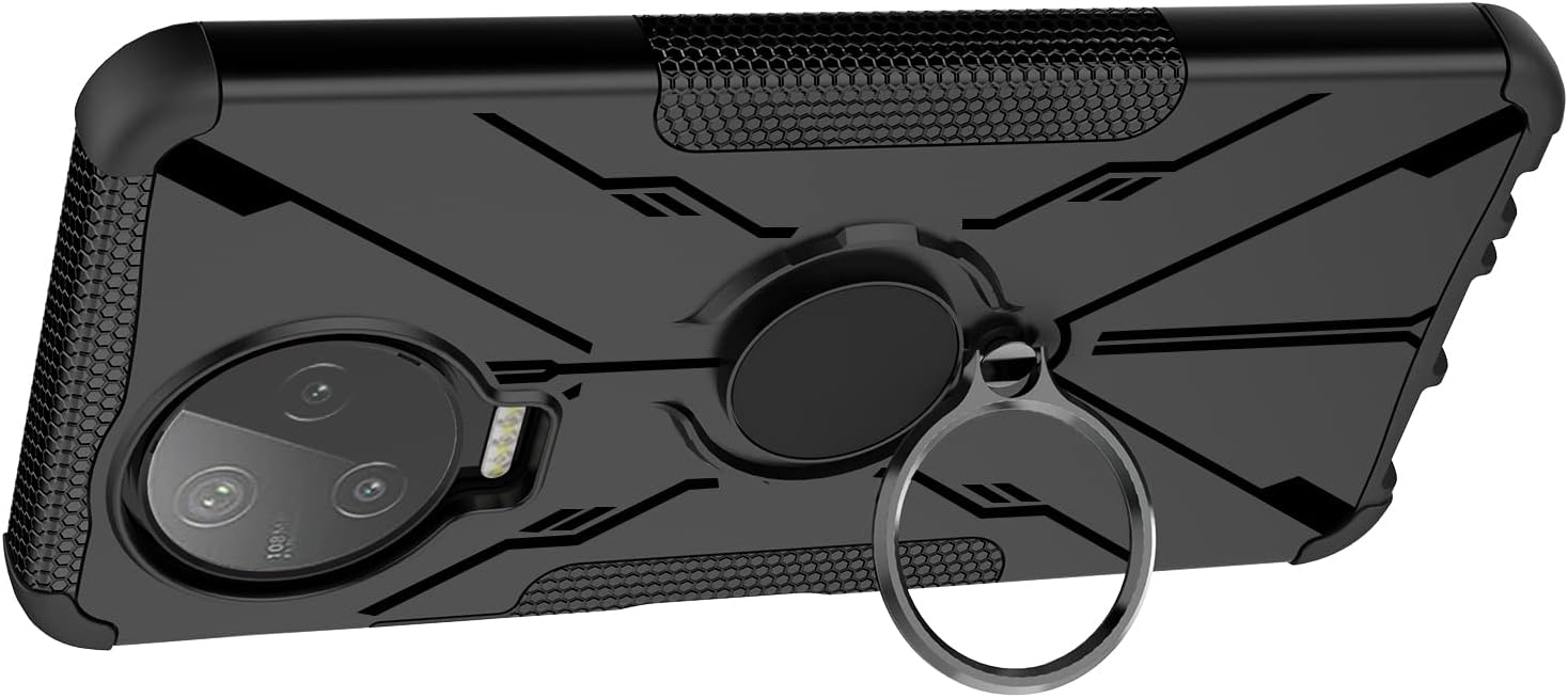 Funda para Infinix Note 12 Pro 4G, soporte giratorio de 360, doble capa, a prueba de golpes, para Infinix Note 12 Pro 4G X676B, color negro