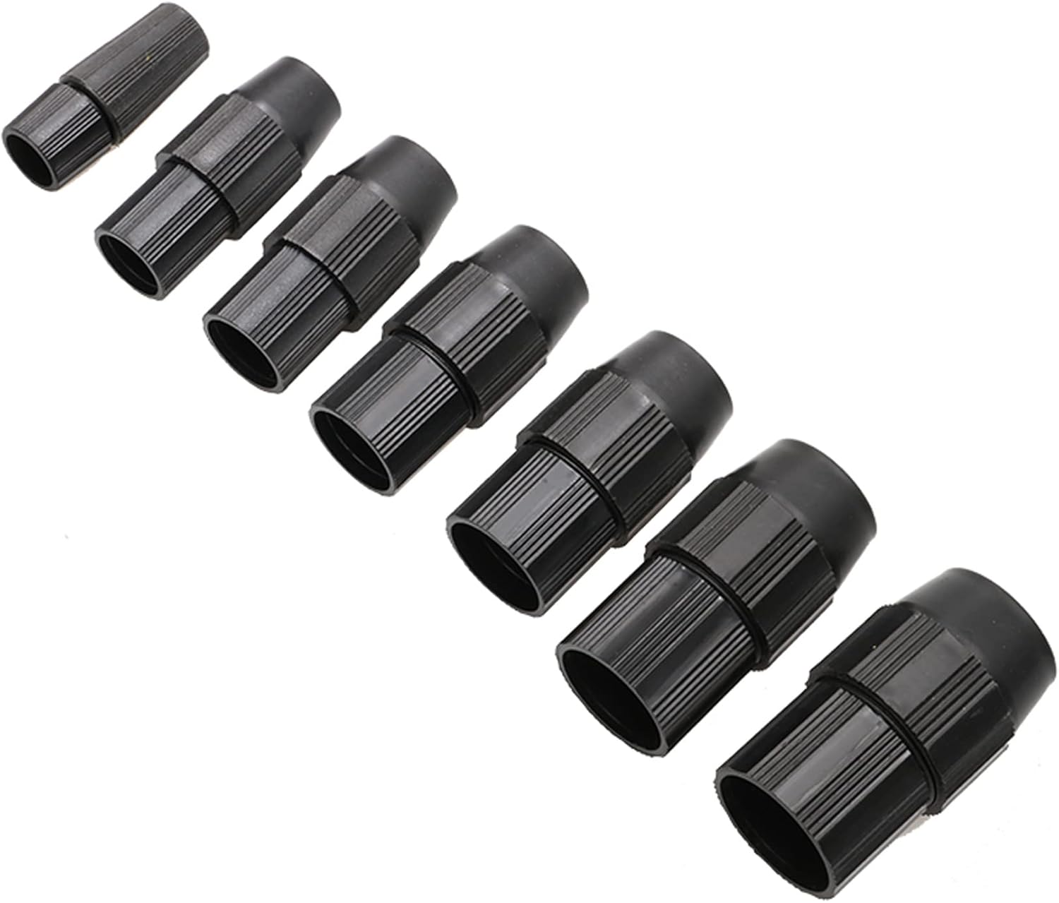 6 unidades de conector de tubo telescópico reductor, localizador de poste de red, adaptador de tubo telescópico, hebilla de bloqueo fijo, piezas de