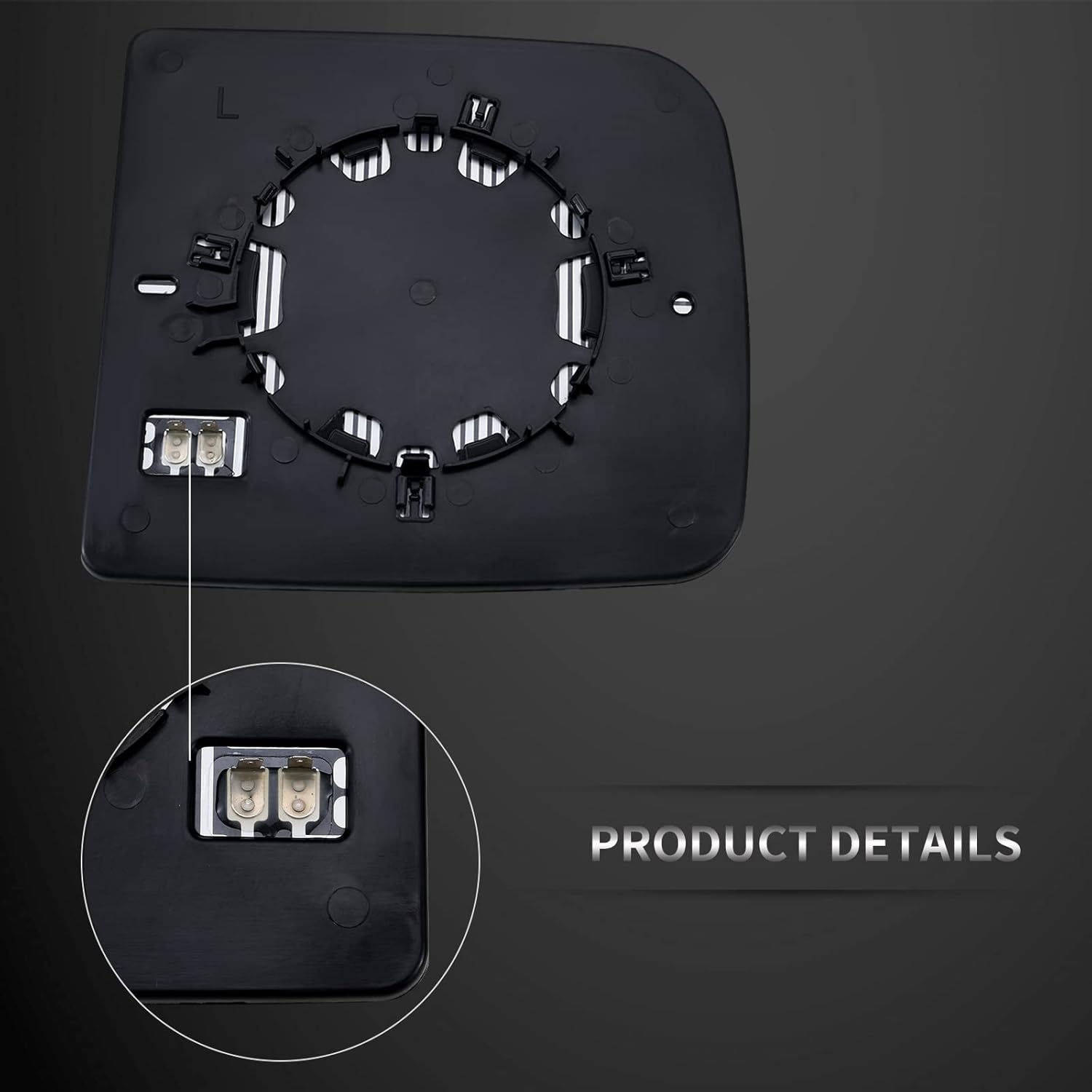 Espejo lateral izquierdo de repuesto para Dodge Ram 1500 2500 3500 4500 5500 2009 2010 2011 2012 2013 2014 2015 2016 2017 2018 2019 2020 – Trasero