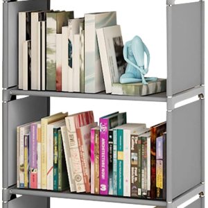 Estante de exhibición multiusos de 4 niveles, estantería independiente, estante organizador de estantes, estantes de pie, estantería abierta y Estante de exhibición multiusos de 4 niveles, estantería independiente, estante organizador de estantes, estantes de pie, estantería abierta y