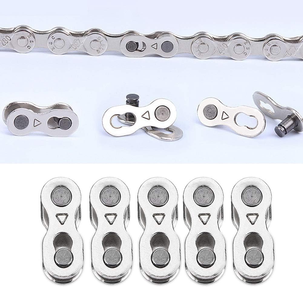 GLOGLOW 5 pares de eslabones para bicicleta, cadena de liberación rápida para bicicleta, conector mágico, 8910 velocidades como repuestos para