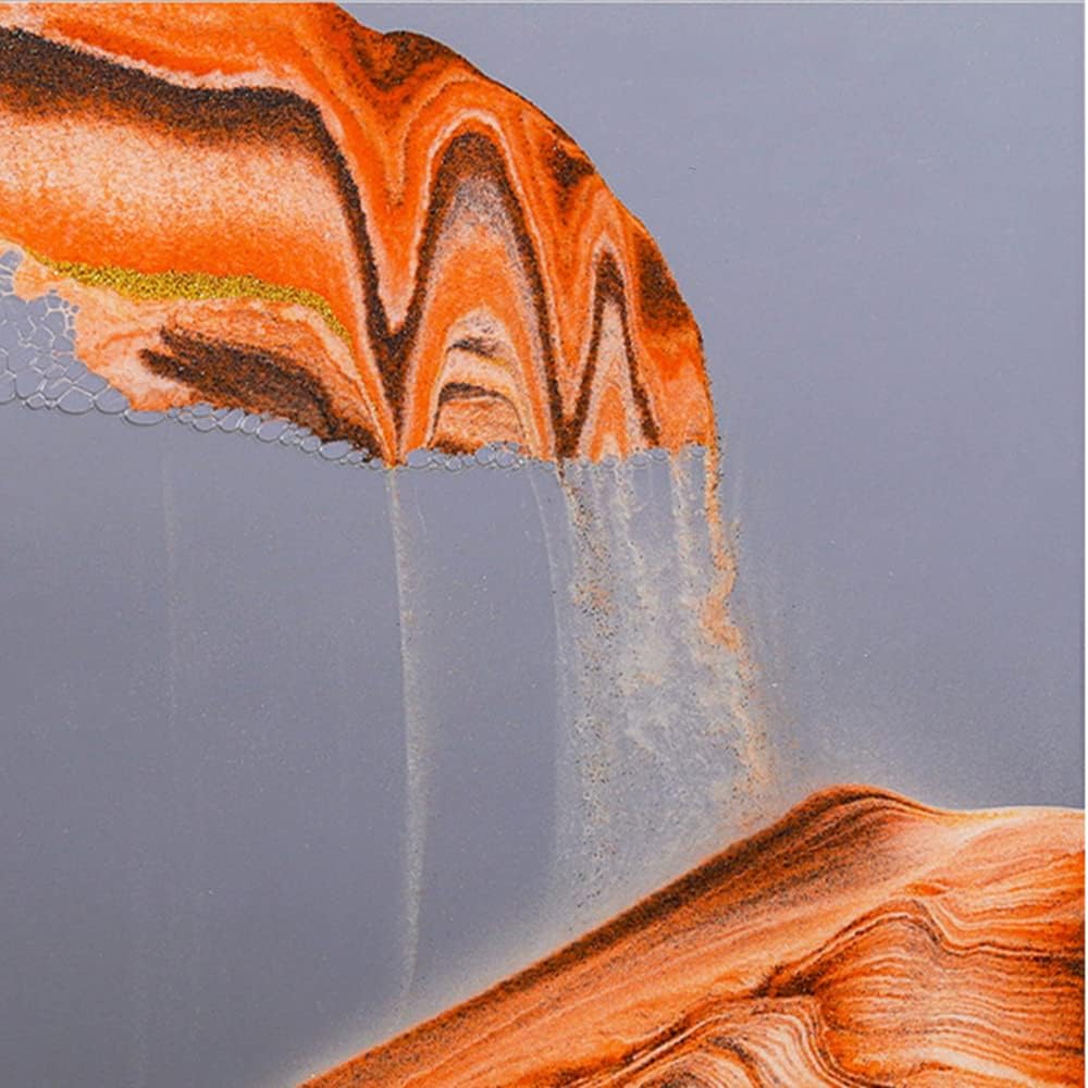 Decoración de imagen artística de arena móvil 3D, movimiento líquido de paisaje de arena de mar profundo, vidrio redondo, pintura de arena móvil,