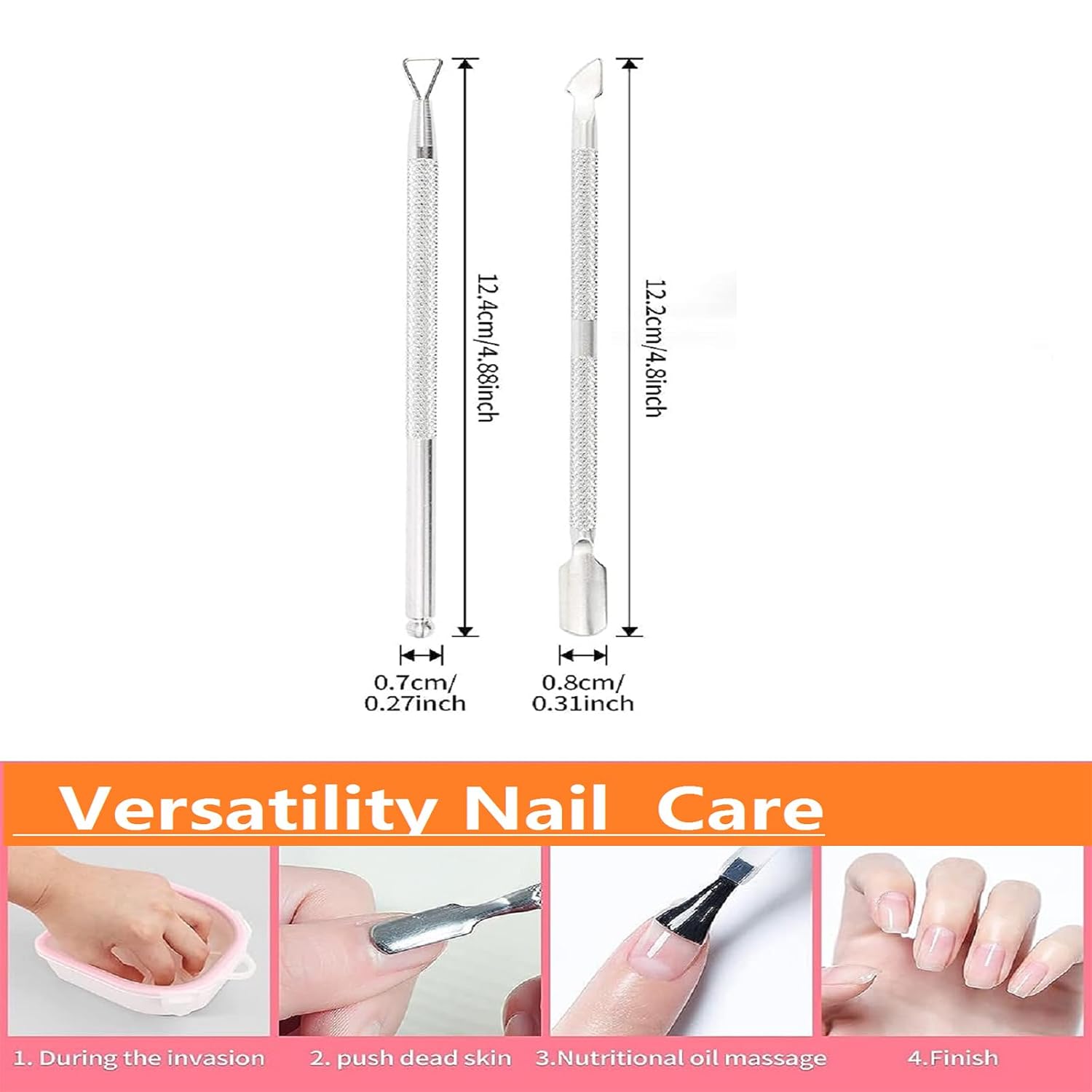 Kit profesional de removedor de esmalte de uñas de gel, solución de remojo rápida y fácil para uñas de gel en 2-3 minutos, incluye empujador de