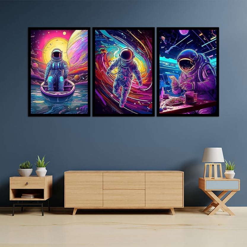 Paquete de 3 kits de pintura de diamantes para adultos, pintura artística de diamantes grandes 5D, arte y manualidades con diamantes de imitación de