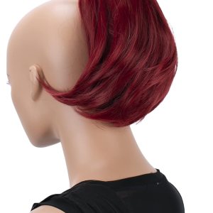 CAISHA by Prettyshop – Cola de caballo con clip de mariposa para el cabello, moño de novia, moño Hepburn Scrunchie recto rojo H415 CAISHA by Prettyshop – Cola de caballo con clip de mariposa para el cabello, moño de novia, moño Hepburn Scrunchie recto rojo H415