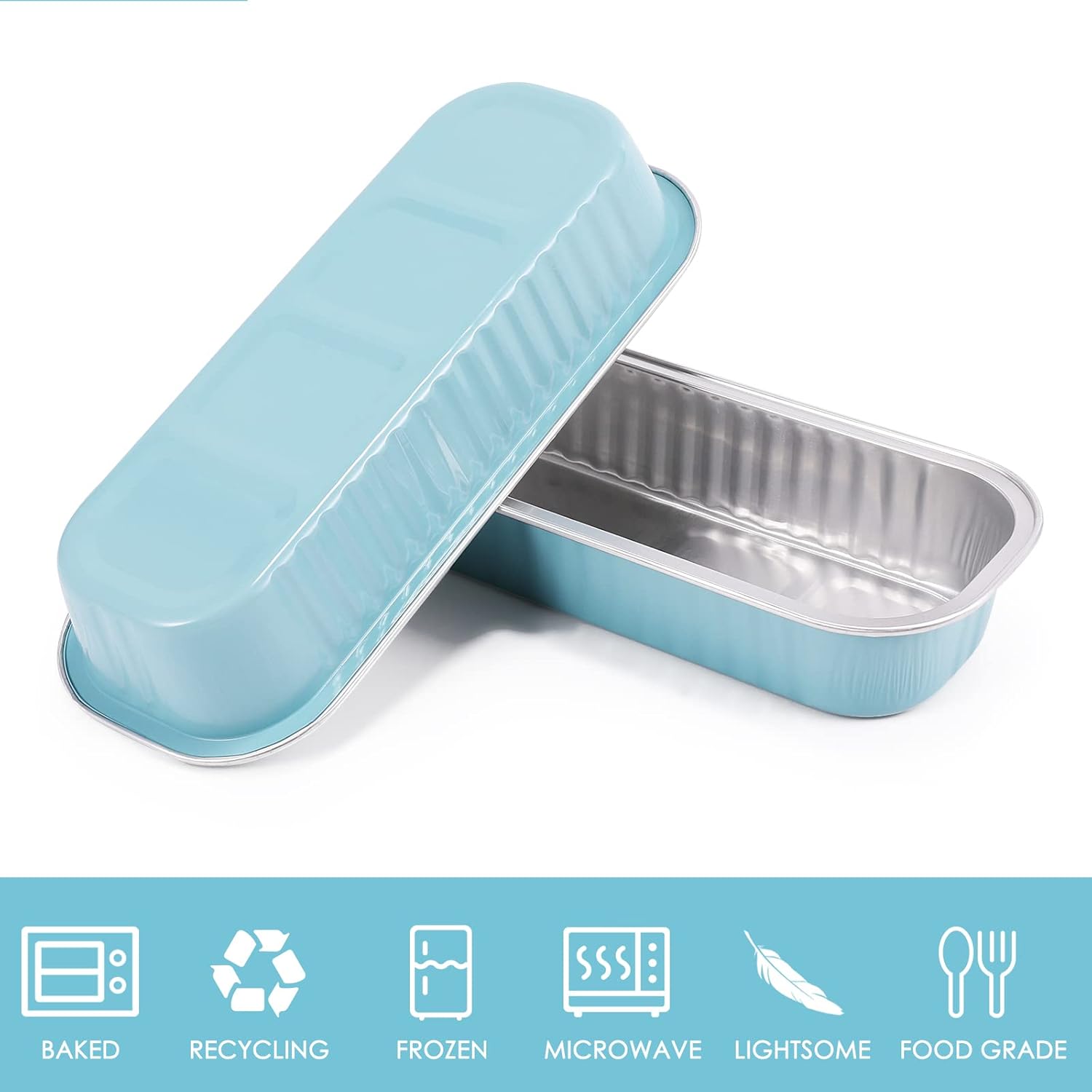 Paquete de 50 mini moldes para tartas con tapas, bolígrafos desechables de papel de aluminio para hornear cupcakes con tapa, moldes de hojalata para