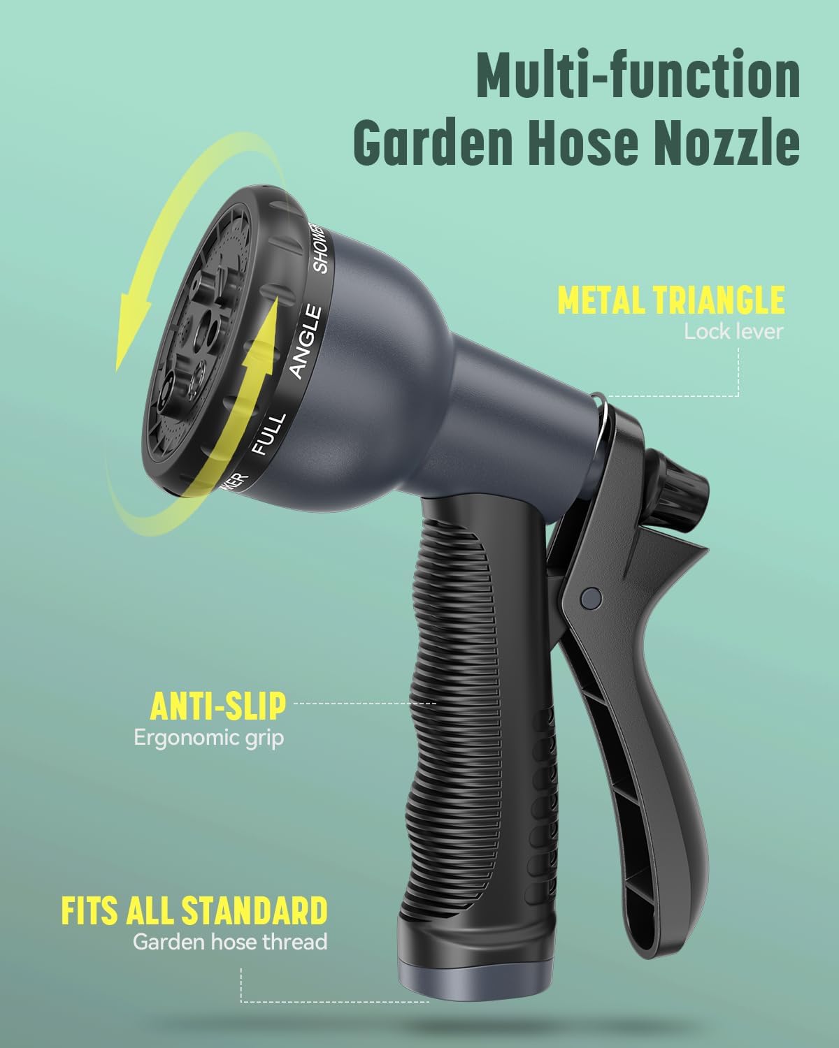 Gpeng Manguera de jardín expandible de 100 pies, manguera de agua flexible con boquilla de pulverización de 8 funciones con 40 capas de innovador