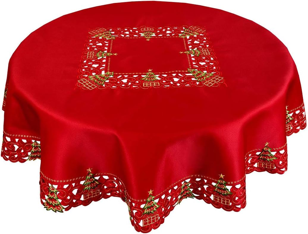 Mantel para árbol de Navidad bordado