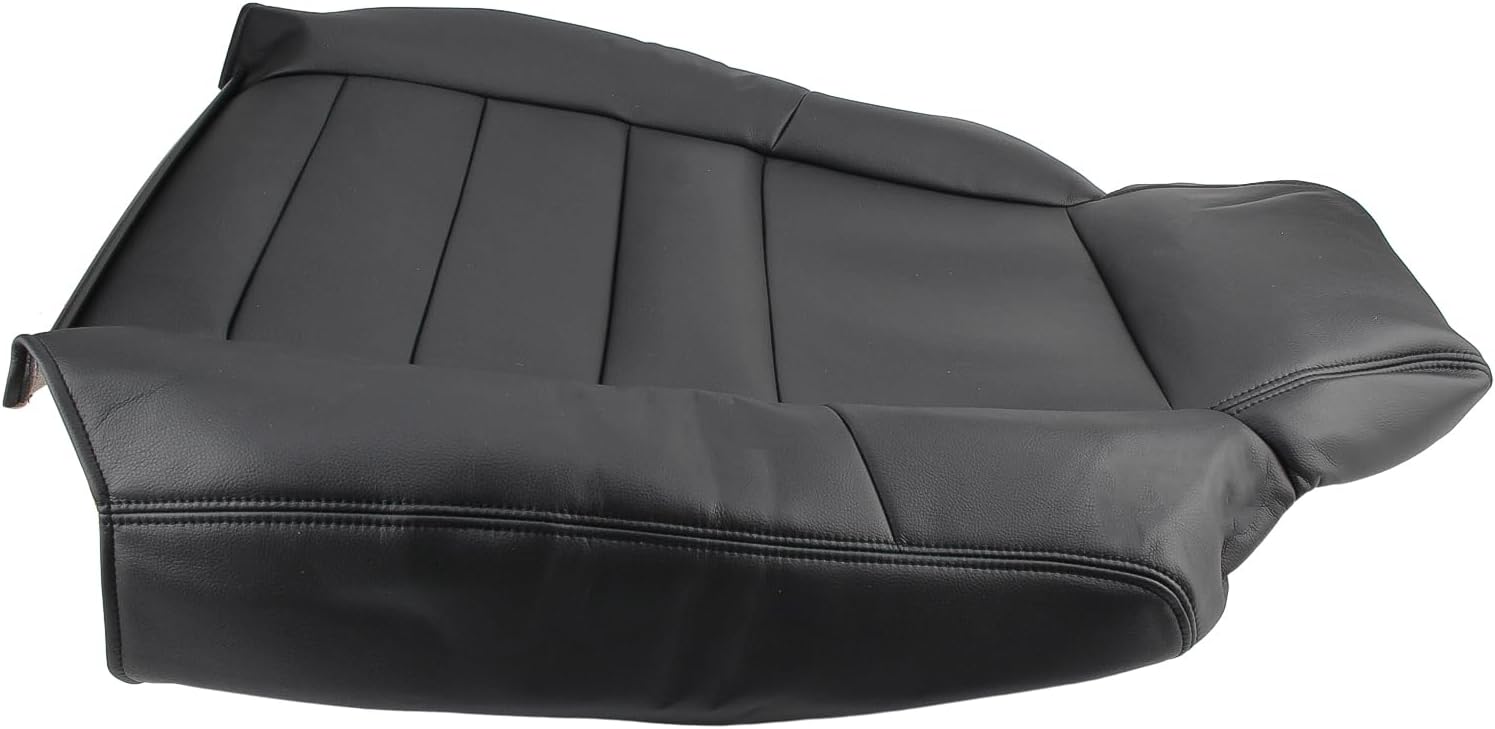 AUTOKAY Funda de asiento perforada para Ford F250 F350 Super Duty Lariat XLT 2004 2005, color negro lado del conductor y pasajero parte inferior y