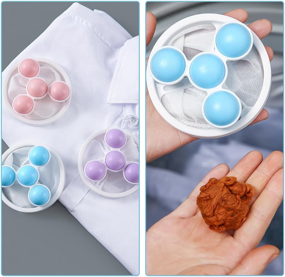 Eliminación de malla flotante para filtrar el cabello, 3 piezas reutilizables para lavadora, bolsa de malla de limpieza para filtro de cabello,