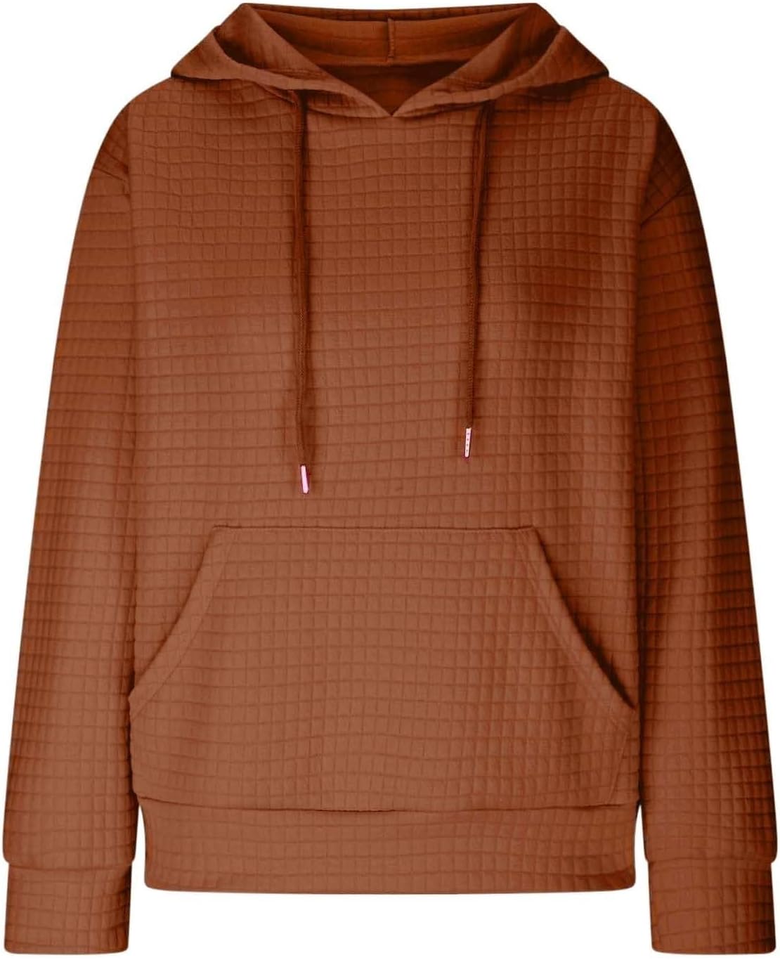 Sudaderas de otoño para mujer, sudaderas clásicas de punto con cordón de ajuste, a la moda, sin botones, de manga larga, con bolsillos, tops de gran