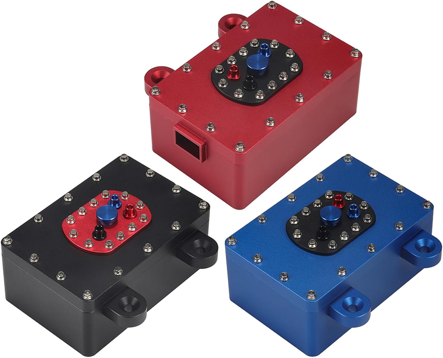 110 RC Crawler caja receptora impermeable Caja de receptor de celda de combustible de aluminio CNC 2.362* 1.575* 1.024 in para 110 RC Crawler Rigs