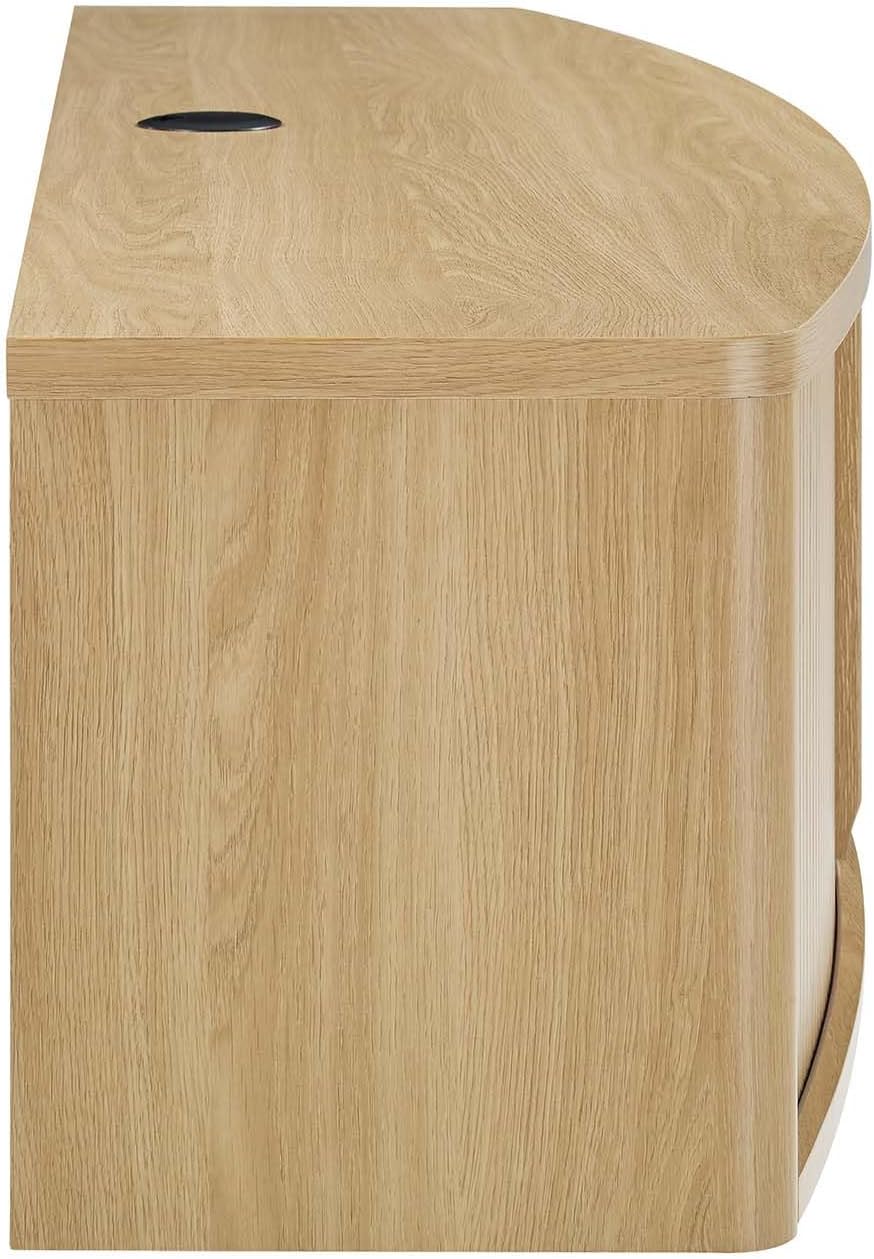 Modway Resonance – Mueble para TV de pared (60 pulgadas), color roble