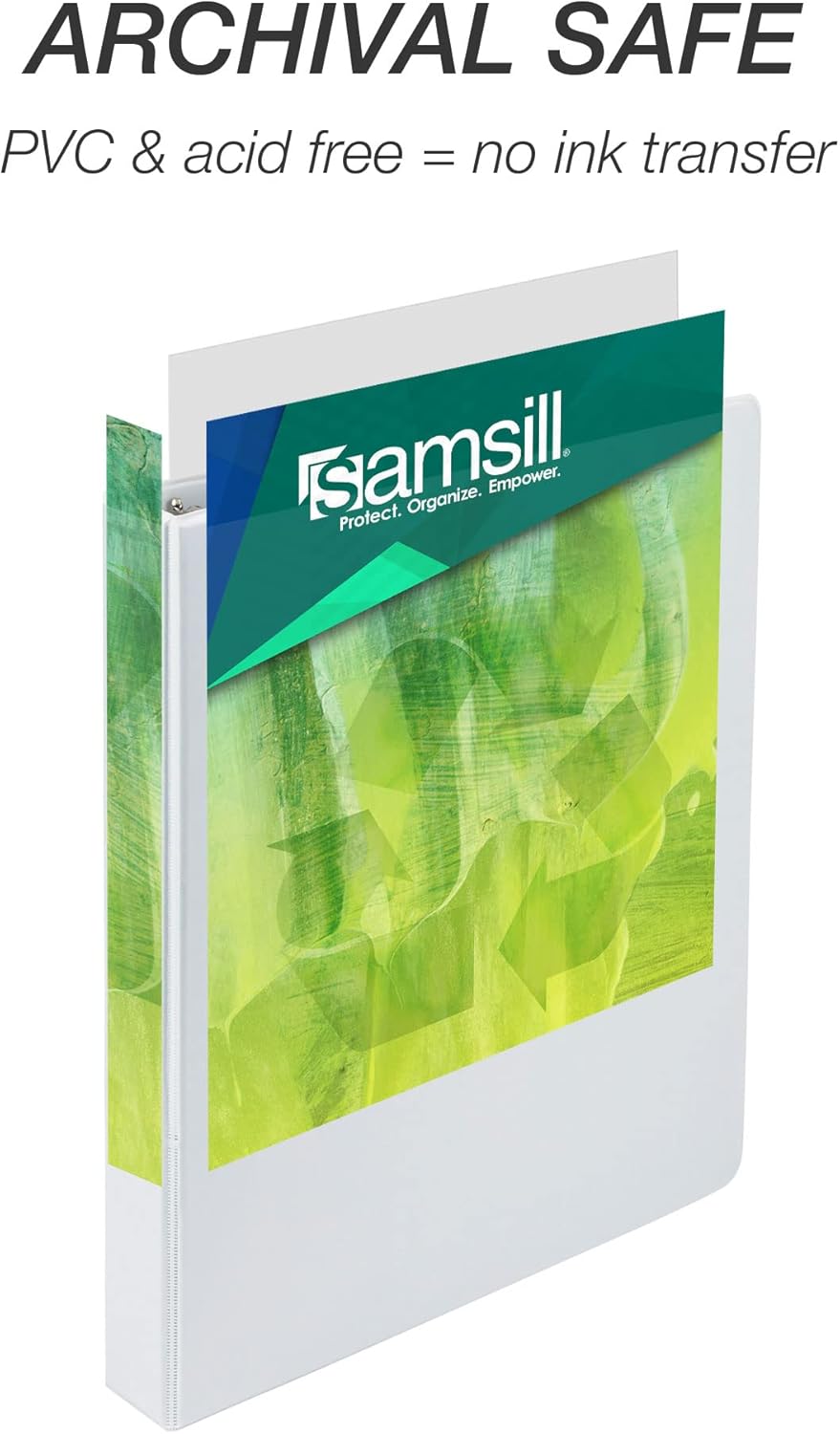Samsill Earth’s Choice – Carpetas a base de plantas con 3 anillos redondos de 1 pulgada, hasta 25% de plástico a base de plantas, certificado a base