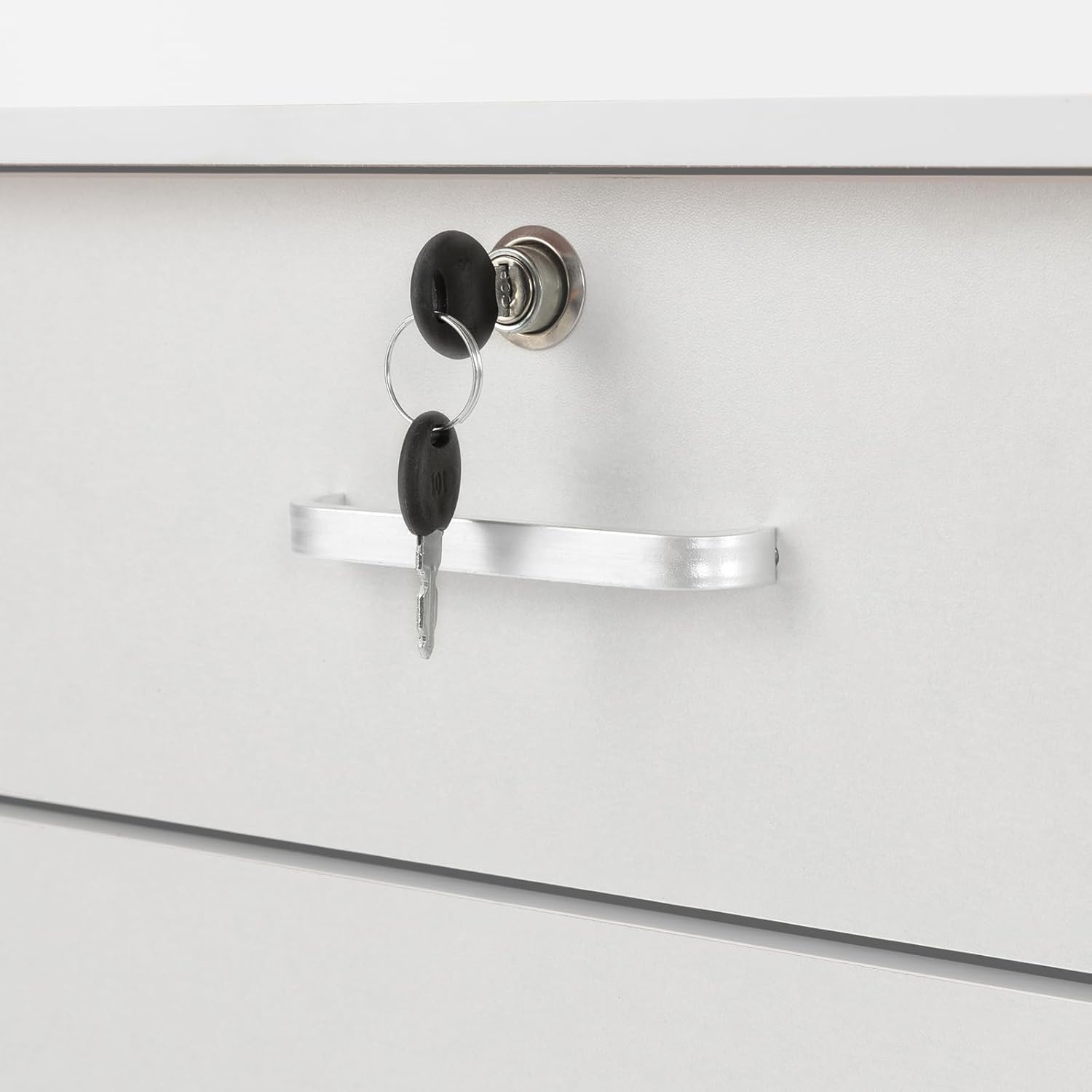 Fetcoi Archivador móvil vertical portátil con estantes de almacenamiento, gabinete móvil debajo del escritorio, cajones de oficina con cerradura y