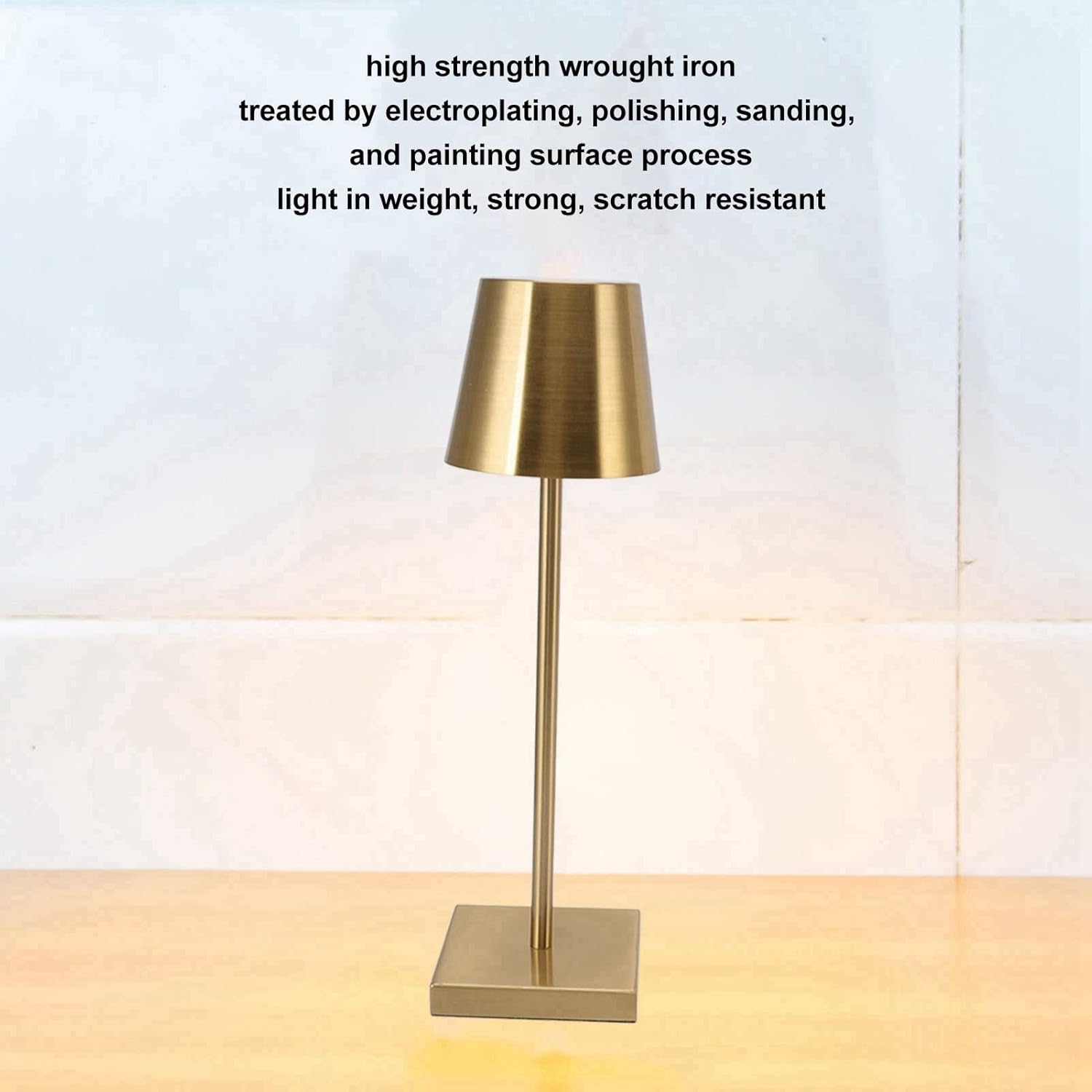 Lámpara táctil LED, moderna y simple batería recargable, luces táctiles de escritorio táctil, alto brillo, regulable, lámpara con interruptor táctil