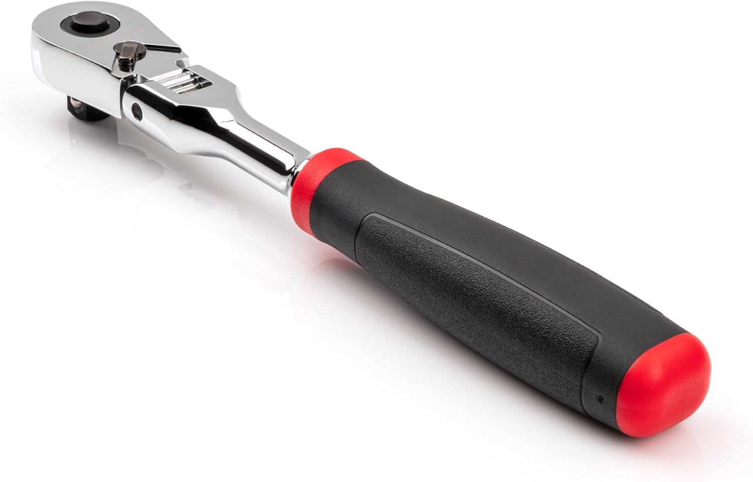 TEKTON Trinquete de agarre cómodo de liberación rápida con cabezal flexible de 38 pulgadas x 8 pulgadas  SRH32108