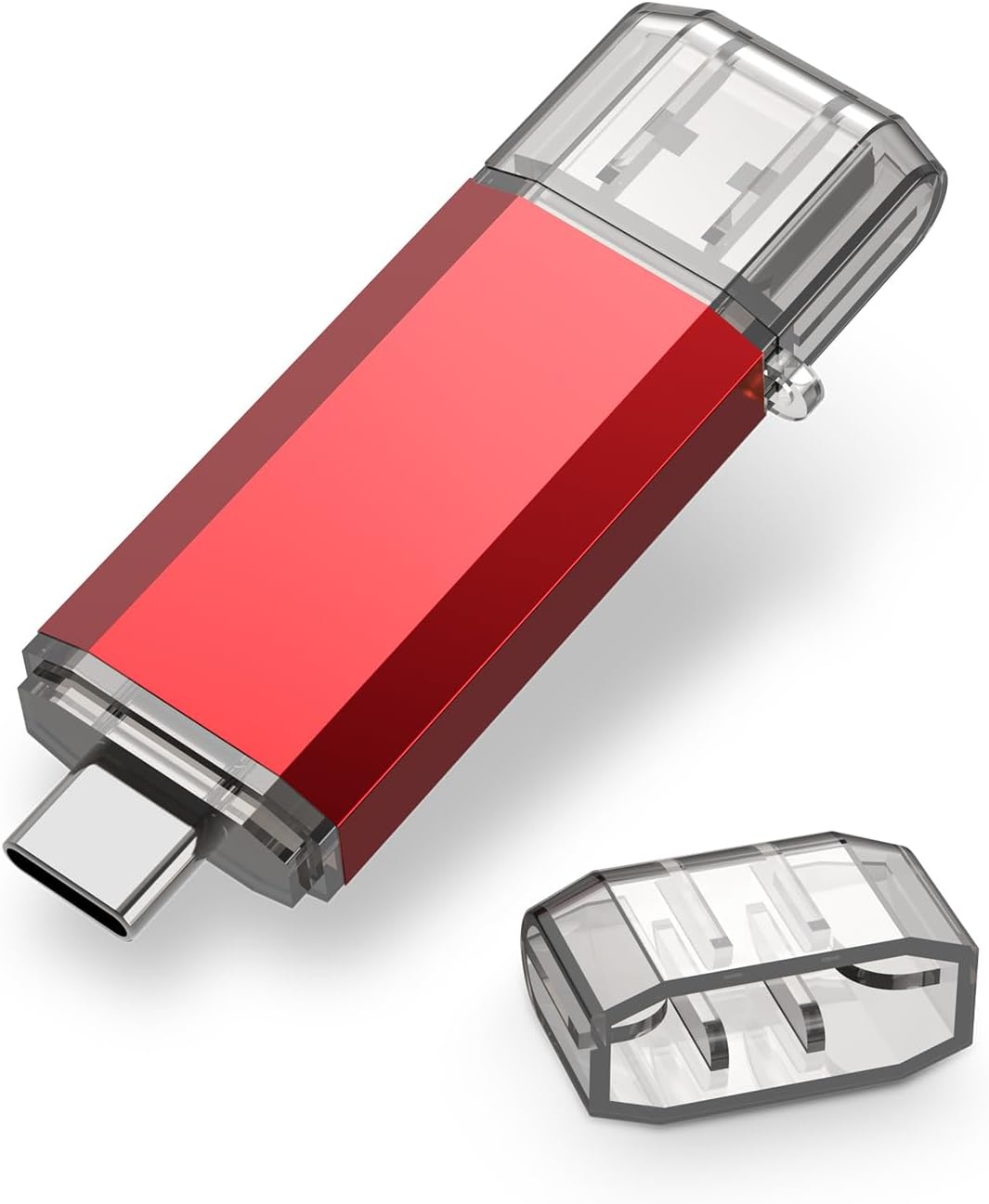 RAOYI Unidad flash USB C de 128 GB actualizada a 130 MBs, USB 3.1 tipo C doble OTG USB 3.1 tipo C Dual OTG Memoria Stick de metal con llavero