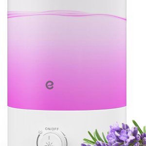 Esemoil Humidificadores para dormitorio, difusor de aceite esencial con luz de ciclismo de 8 colores y repuesto superior, humidificador de aire de Esemoil Humidificadores para dormitorio, difusor de aceite esencial con luz de ciclismo de 8 colores y repuesto superior, humidificador de aire de
