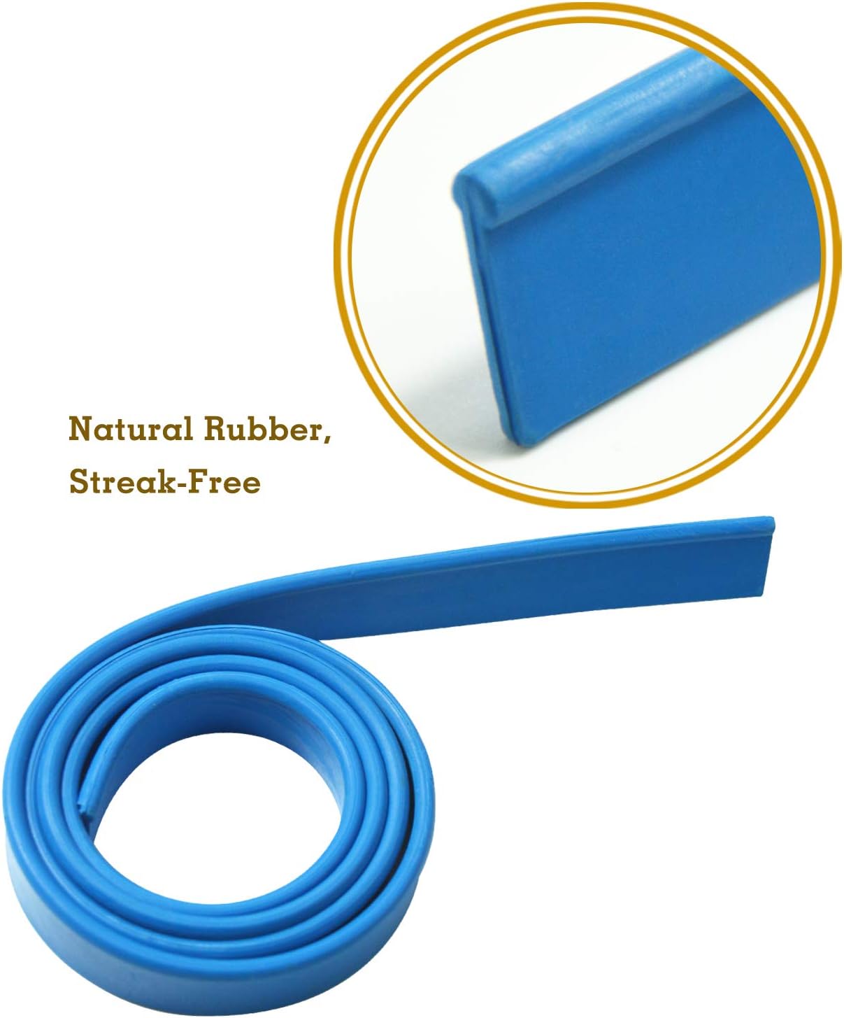 ITTAHO Repuesto de goma para escobilla de goma de 42 pulgadas, repuestos de escobilla comercial para limpiacristales de ventanas, color azul