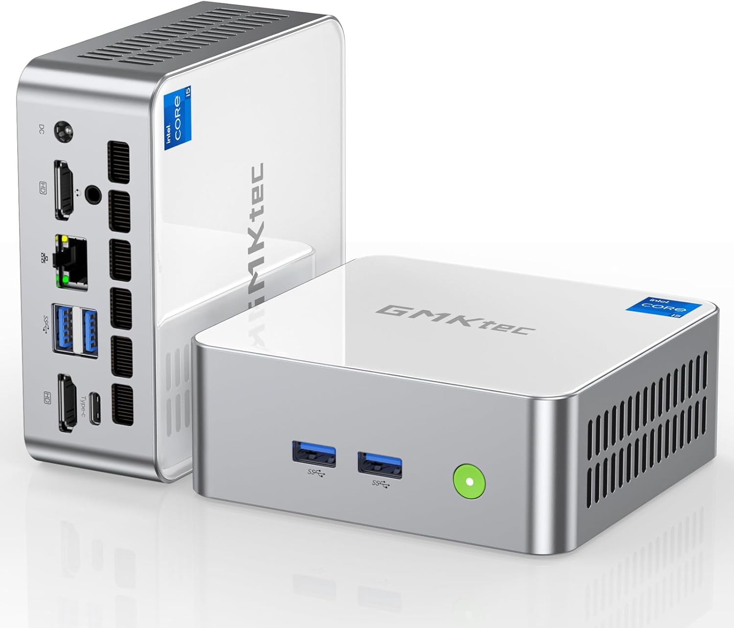 GMKtec Mini PC Intel i5-12450H (Turbo 4.4 GHz) 32 GB DDR4 1TB M.2 NVMe SSD, Windows 11 Pro Mini computadoras, USB 3.2, Type-CWiFi 6, BT5.2, RJ45