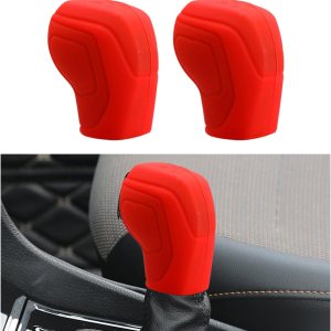 Ziciner 2 fundas para pomos de palanca de cambios de automóvil, accesorios de silicona elástica para proteger el cambio automático, protector Ziciner 2 fundas para pomos de palanca de cambios de automóvil, accesorios de silicona elástica para proteger el cambio automático, protector