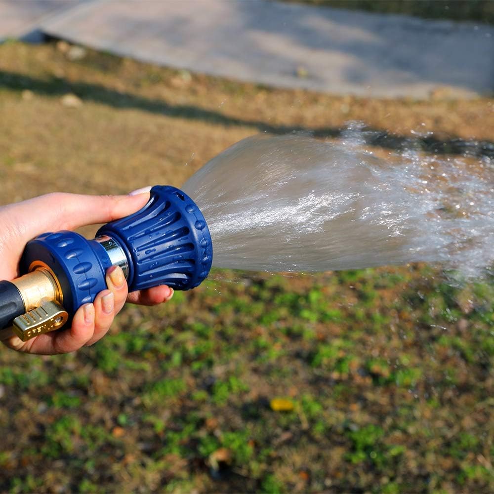 Boquilla de manguera de jardín, boquilla de manguera estilo bombero, boquilla de manguera de latón resistente, a prueba de fugas y el mejor rociador