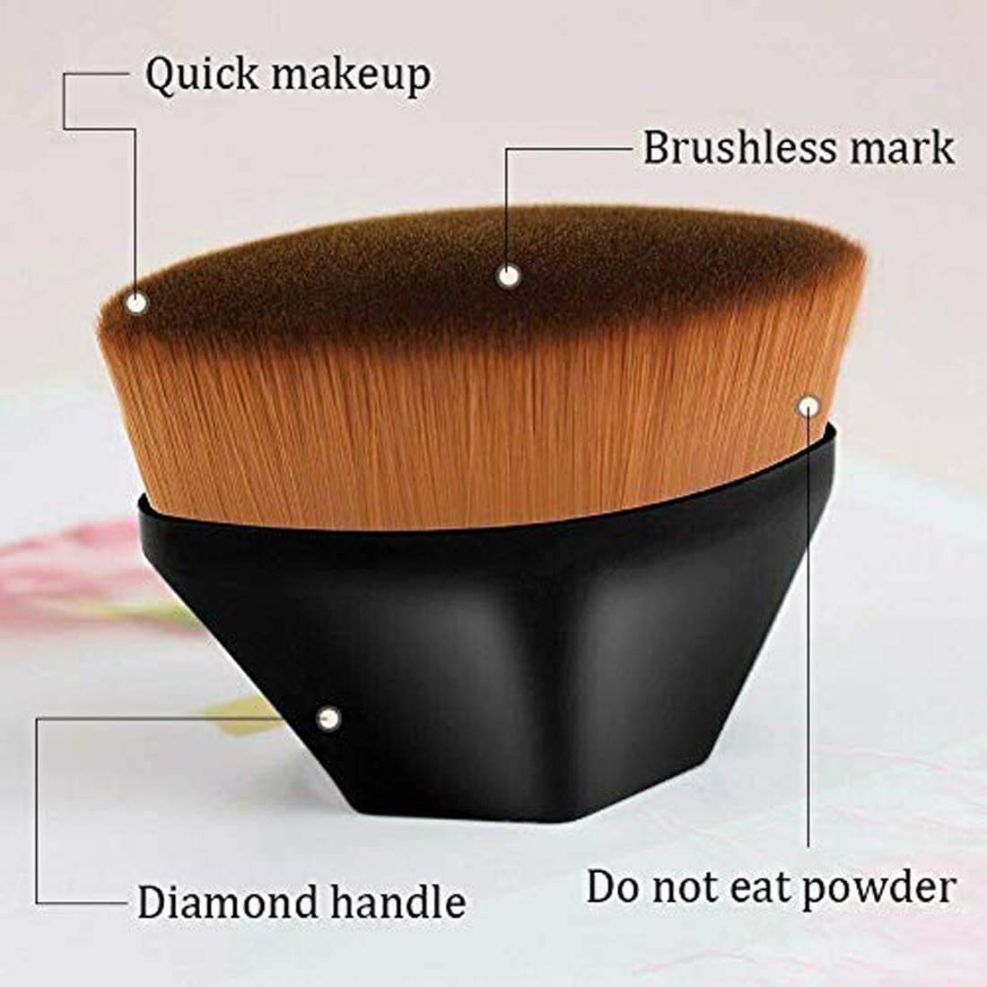 Brochas para base de maquillaje, brocha para base de maquillaje Kabuki, brocha para base de maquillaje con estuche de almacenamiento (2 unidades,
