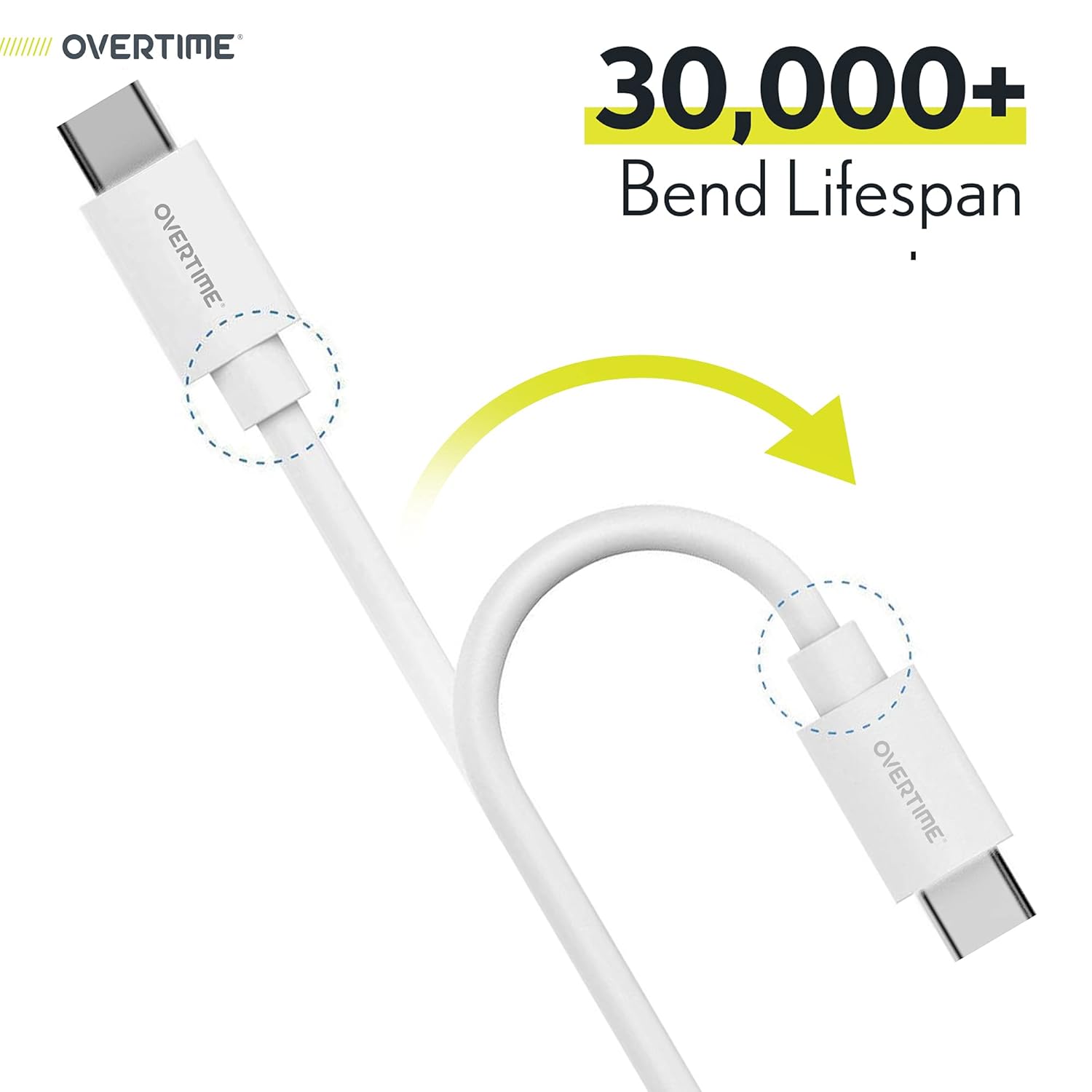 Overtime Cable de carga para iPhone 15 de 6 pies, cable de carga rápida para iPhone 1515 Pro15 Pro Max, paquete de 2
