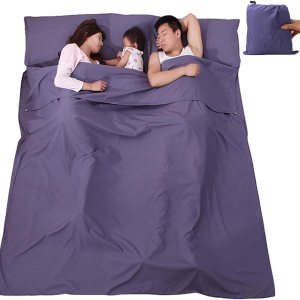 Forro para saco de dormir, ligero portátil, suave hoja de viaje y camping, con bolsa compacta y de transporte, para viajes, hotel Forro para saco de dormir, ligero portátil, suave hoja de viaje y camping, con bolsa compacta y de transporte, para viajes, hotel