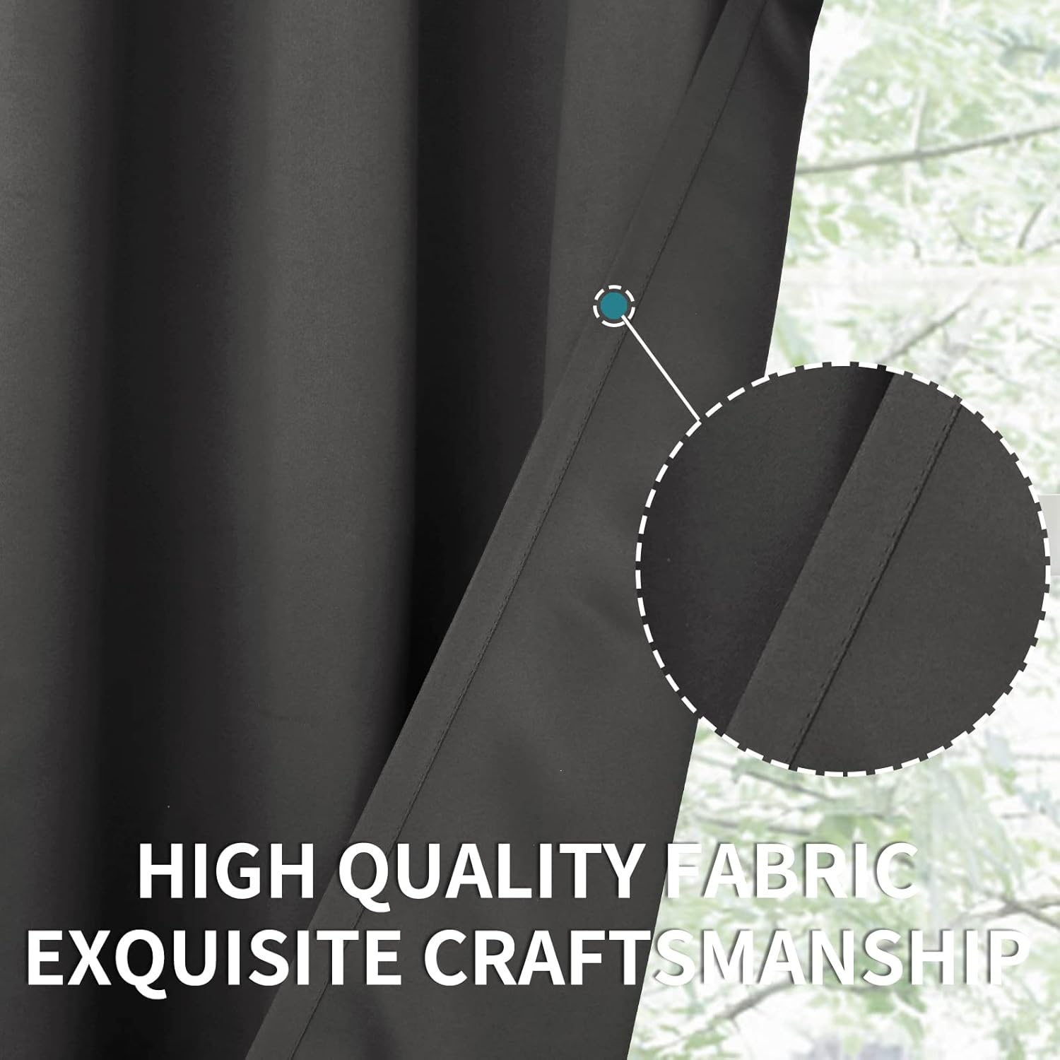Cortinas BGment opacas, con ojales, 2 paneles