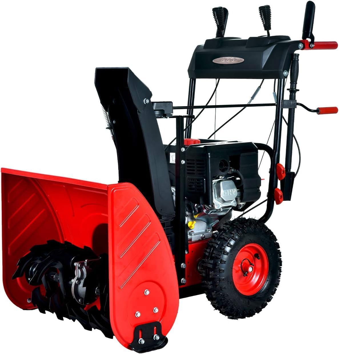 PowerSmart Soplador de nieve de 24 pulgadas, 2 etapas, motor de 212 cc, alimentado a gas con arranque eléctrico PS24
