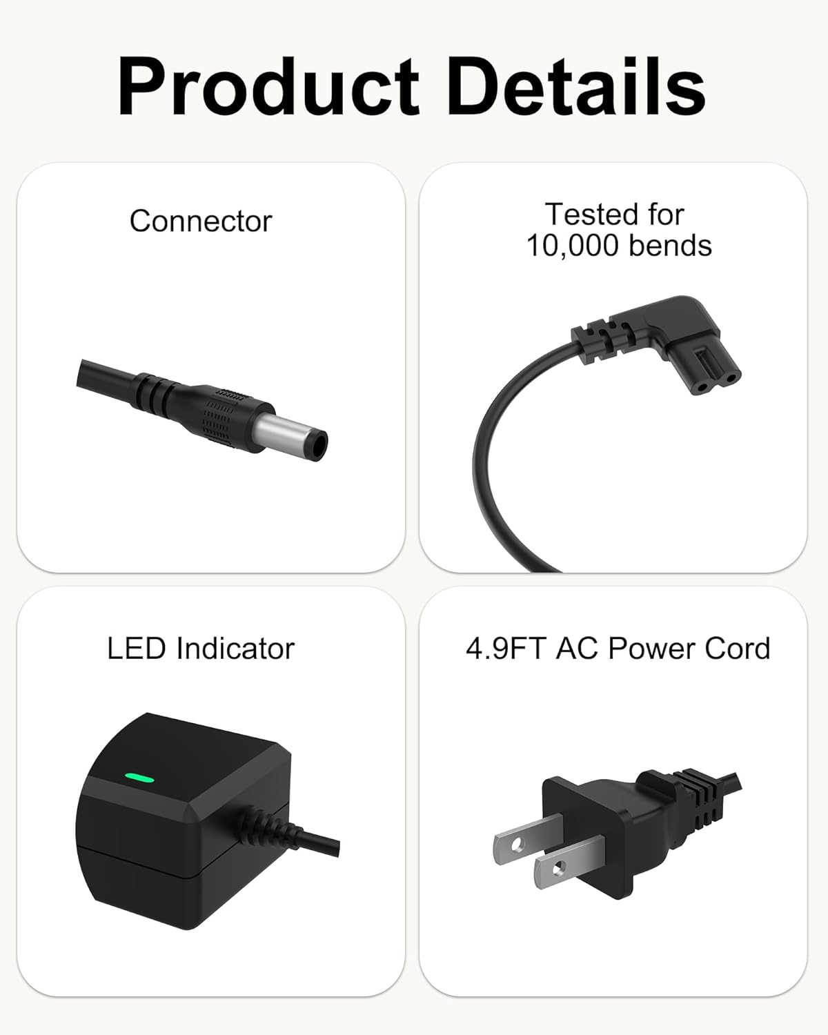 para JBL Charger, cable de alimentación de 19 V compatible con JBL Xtreme 2, Boombox 2, Boombox 1, Xtreme Special Edition Altavoz Bluetooth