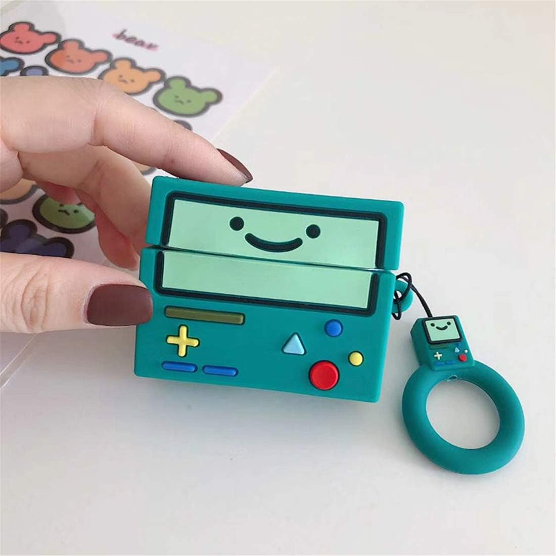 Coralogo Funda para Airpods Pro 2019Pro 2 Gen 2022 lindo personaje 3D de silicona suave de dibujos animados Airpod Skin divertido divertido llavero