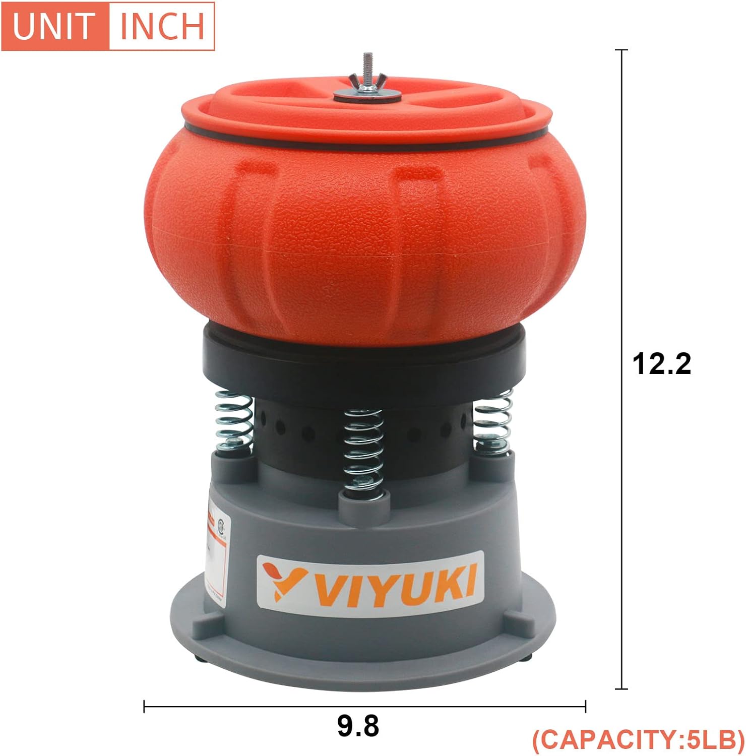 Máquina pulidora de vaso vibratorio eléctrico de 5 libras – Pulido de piezas metálicas pequeñas