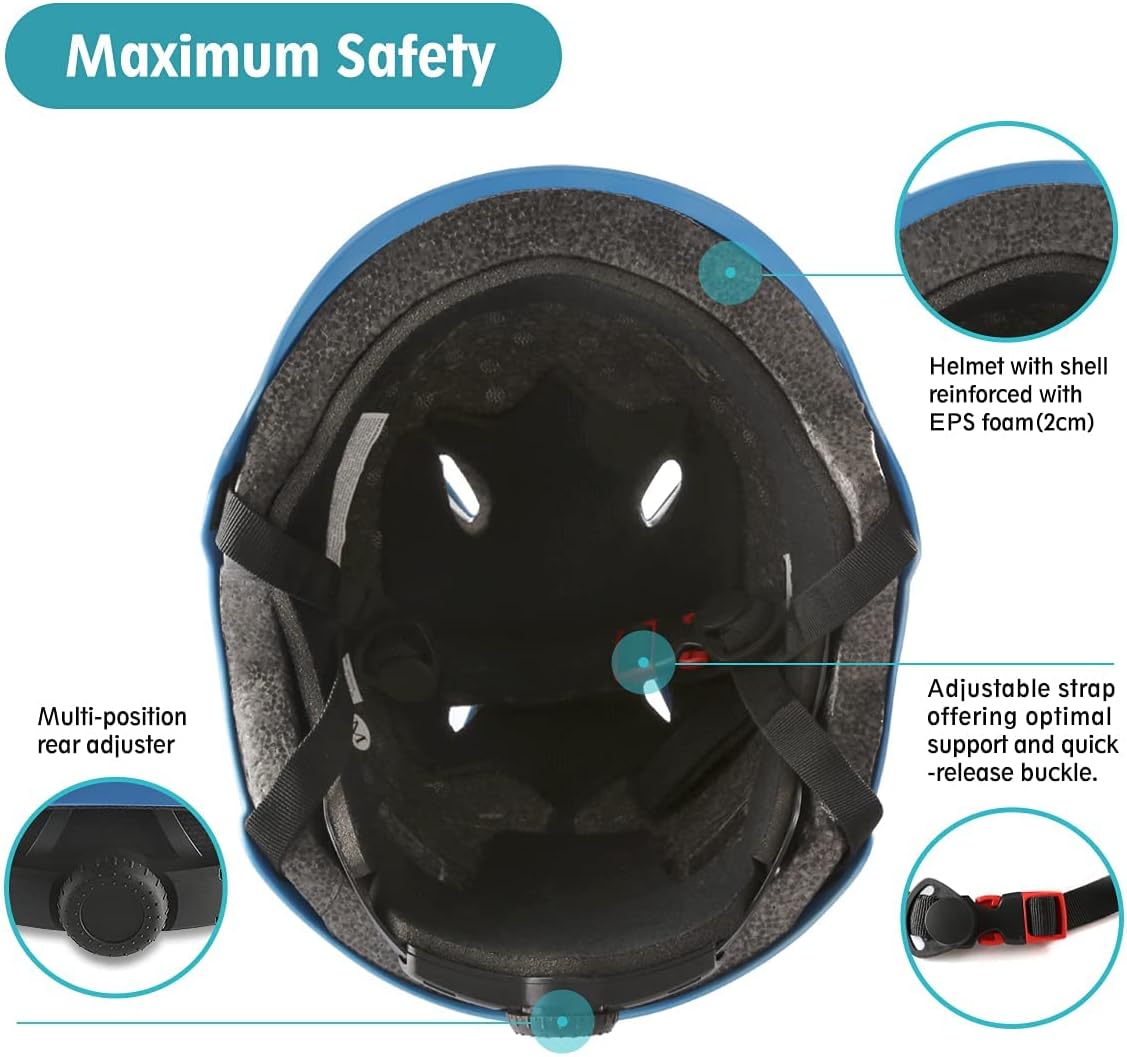 Casco de bicicleta de patineta para adultos, rodilleras, coderas, muñequeras, equipo de protección, conjunto de cascos para adolescentes para
