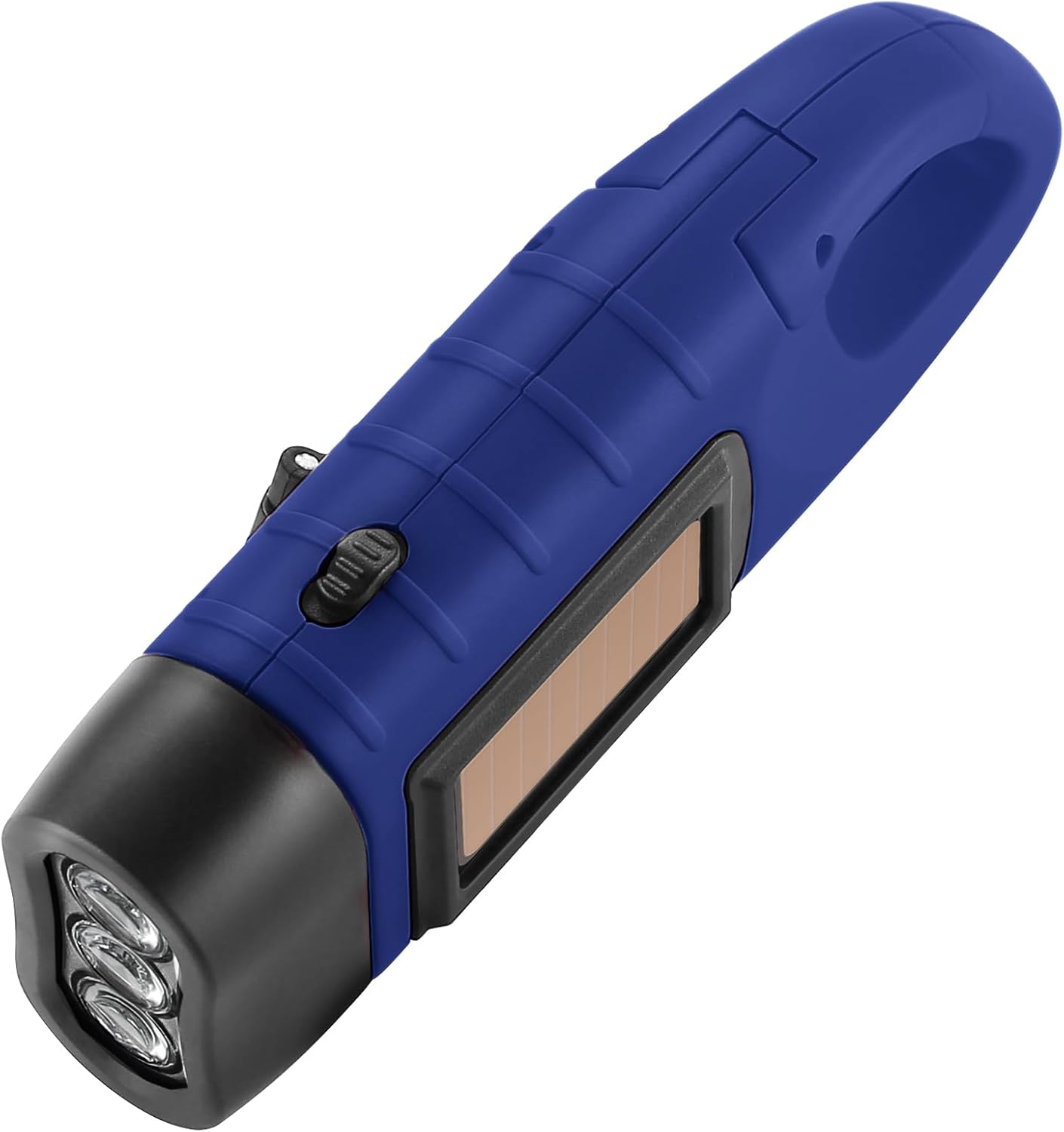 Simpeak Paquete de 2 linternas de manivela de mano, linterna LED recargable de emergencia, linterna de supervivencia, linterna de dinamo de carabina