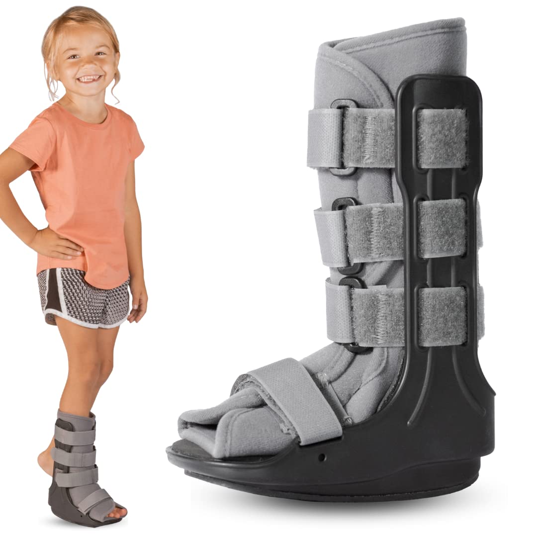 BraceAbility Botas para caminar pediátricas  Zapatos ortopédicos CAM de apoyo para jóvenes lesiones por rotura de tobillo, fractura ósea