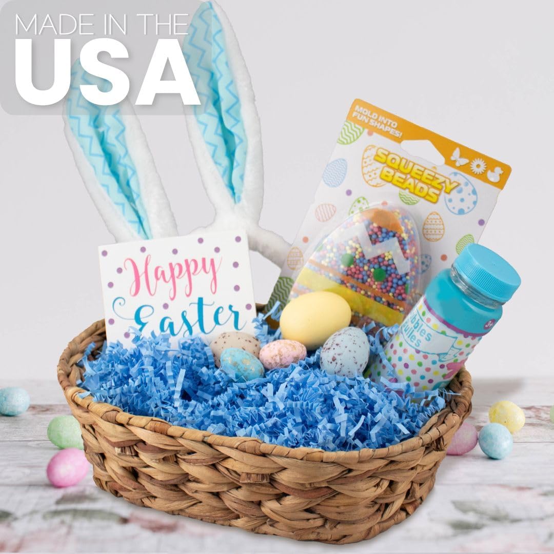 MagicWater Supply – 2 onzas – Azul claro – Relleno de papel de corte arrugado ideal para envolver regalos, relleno de cestas, cumpleaños, bodas,