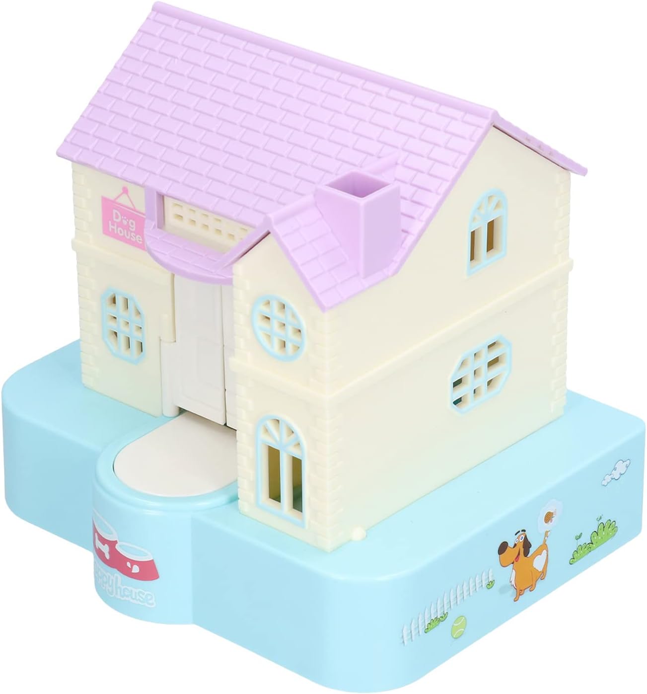 Fun Puppy Villa – Alcancía de la suerte, casa de perro de la suerte, alcancía automática con efectos de luz y música, regalos de juguete para niños