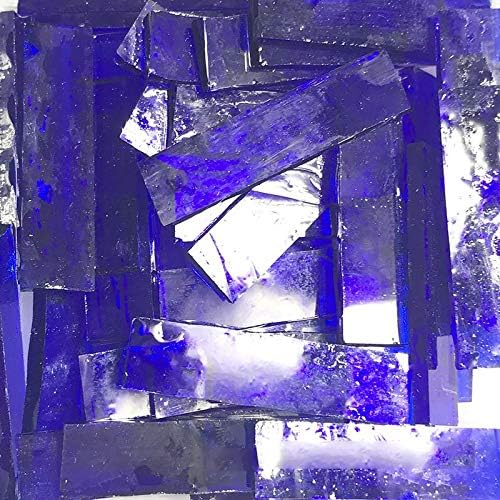 BestTeam – Tira de vidrio de 0.4 x 1.6 in, para manualidades, manualidades, platos, marcos de fotos, macetas, joyería hecha a mano, 7.05 oz (azul
