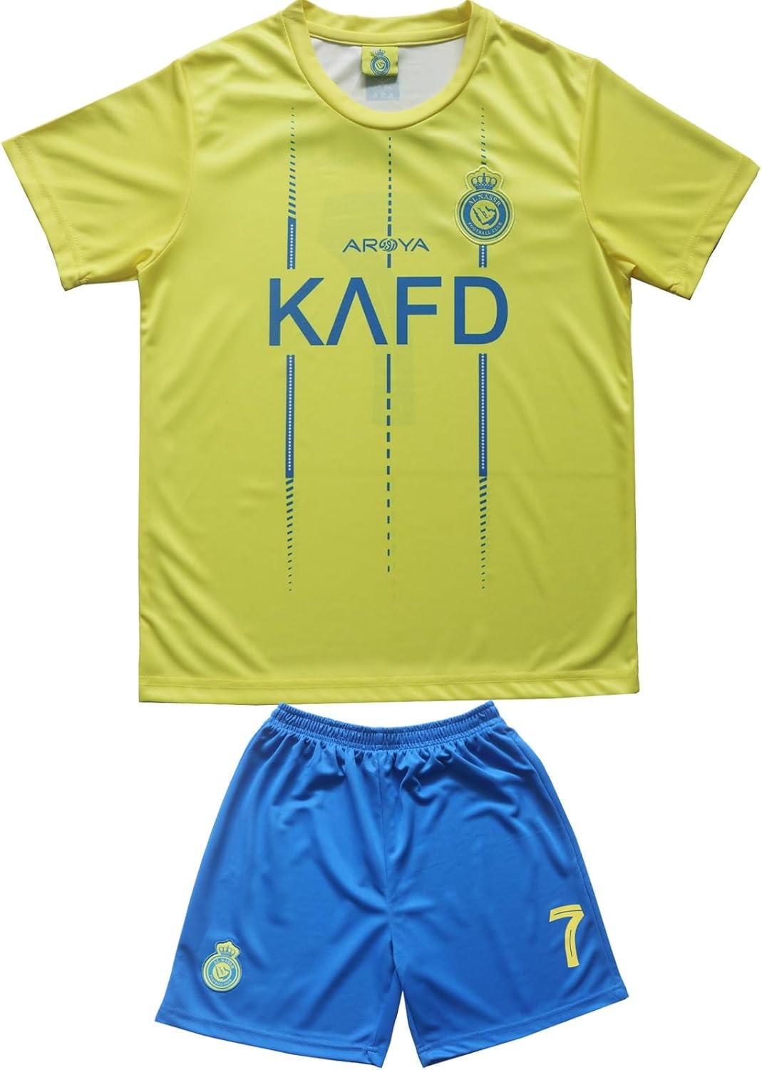 NASSR Riyadh Al RONALDO #7 – Juego de calcetines de fútbol americano para niños 20232024, tallas juveniles