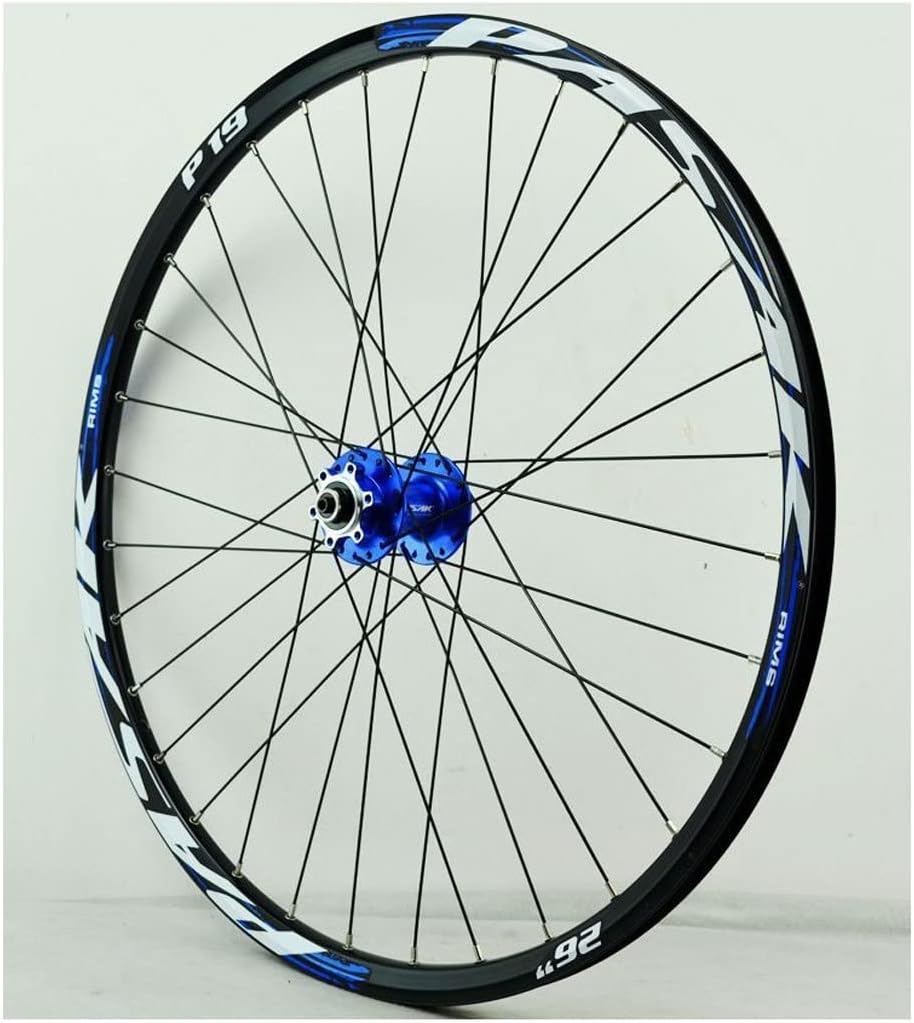 LvTu Juego de ruedas para bicicleta de montaña, ruedas de 2627.529 pulgadas, rueda de rodamiento sellada con freno de disco de aleación de 7-12