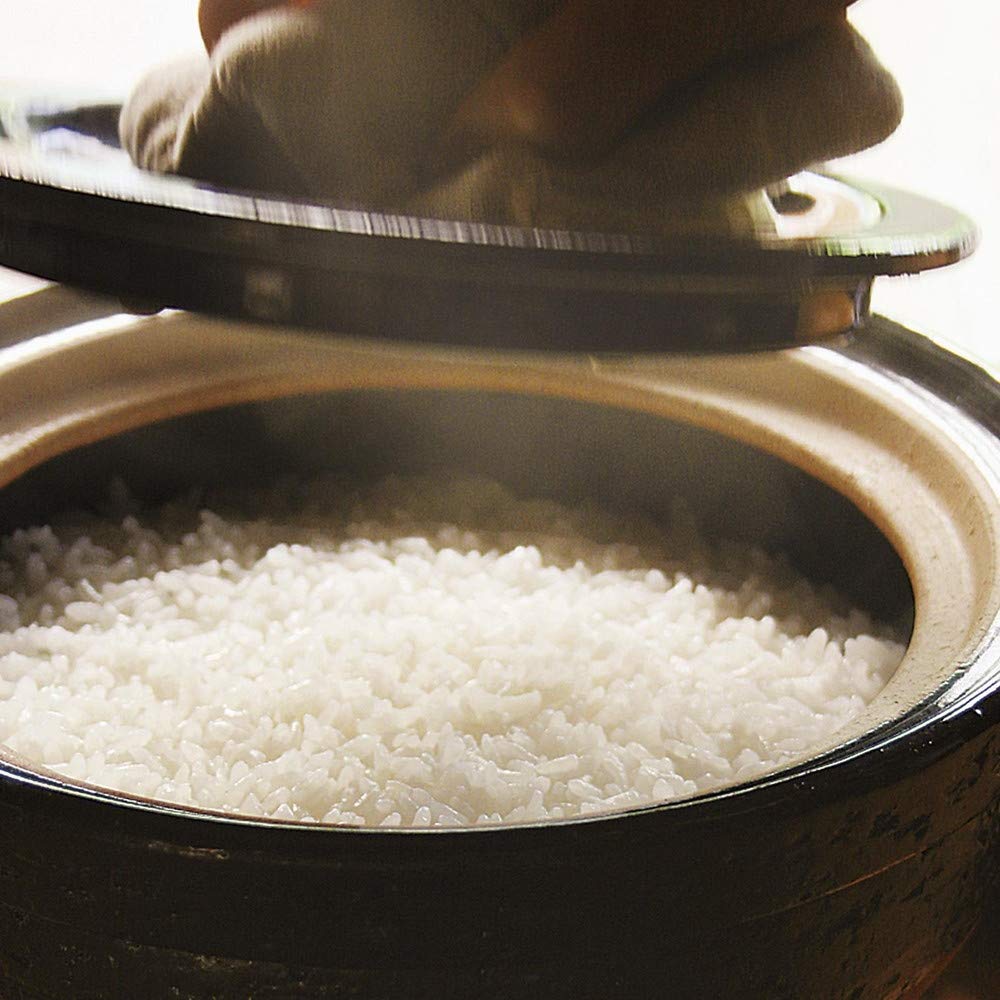 Nagatani Seitou ACT-03 Hase-en Kamado-san Earthenware Pot for 2 Cook Rice, Made in Japan (With Rice Spoon, Recipe) Diameter 8.5 inches (21.5 cm) x
