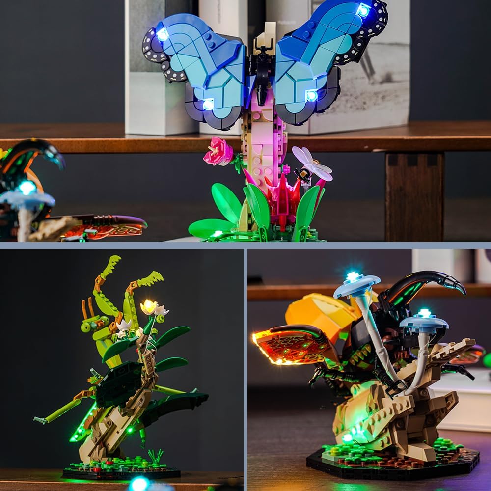 BrickBling Luz LED para Lego 21342 The Insect Collection, kit de iluminación creativa, genial para exhibición (solo luces, sin modelo)